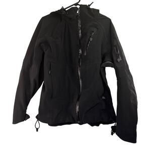 Forloh Men's Softshell Black Zip Up Jacket with Recco Technology Size Large